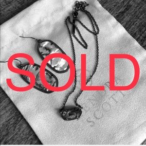 Kendra Scott abalone Elisa and Ellie earrings